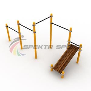 Купить Каскад турников со скамьей для пресса Воркаут SP WRK-12_76mm в Артёме 