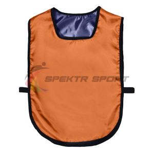 Купить Манишка футбольная двусторонняя универсальная Spektr Sport оранжево-синяя в Артёме 
