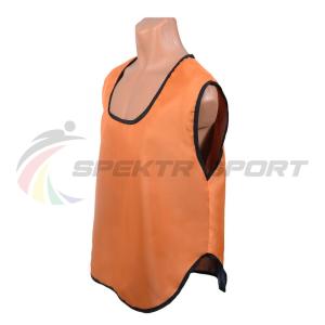 Купить Манишка футбольная односторонняя Spektr Sport оранжевая, р.36-40 в Артёме 