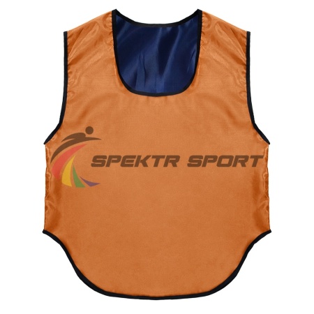 Купить Манишка футбольная двусторонняя Spektr Sport оранжево-синяя, р. 36-40 в Артёме 