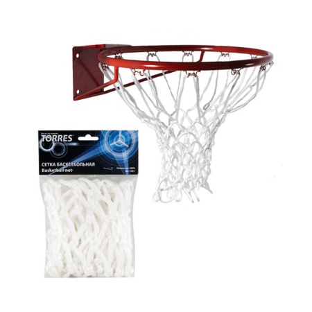 Купить Сетка баскетбольная Torres, нить 6 мм, белая в Артёме 