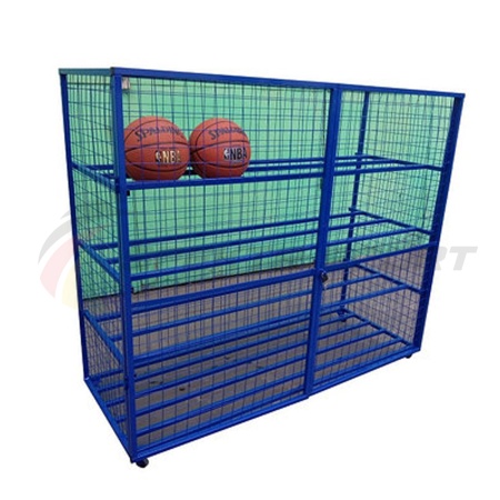 Купить Стеллаж для хранения мячей и инвентаря передвижной металлический (сетка) Цельносварной в Артёме 